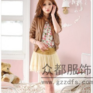 上海七浦路时尚潮流女装碎花雪纺迷你短裙批发