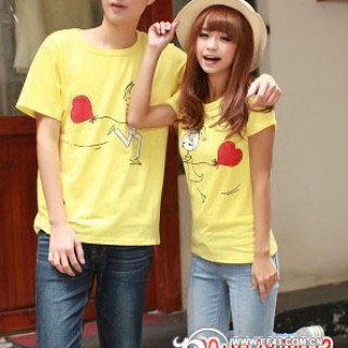 适合摆地摊的情侣装T恤批发便宜情侣装批发天杰服饰情侣装