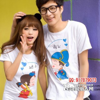 情侣装T恤货到付款厂家货源批发摆地摊情侣装短袖T恤批发摆夜市