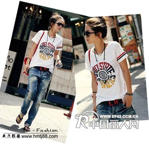 韩版长款印花T桖批发新款女装批发个性韩版女装T恤批发流行女装