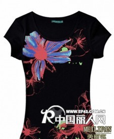 经典水墨印花高贵女装短袖T恤厂家热批