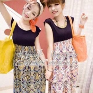 供应盛夏女装复古长裙批发无袖女装裙子波西米亚低价长裙批发