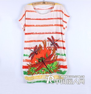 大版女冰丝T恤批发  大码阿姨装批发  大码女装T恤批发