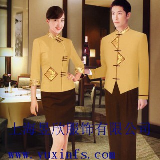 上海订制酒店制服 服务员服装订做 订做酒店服装