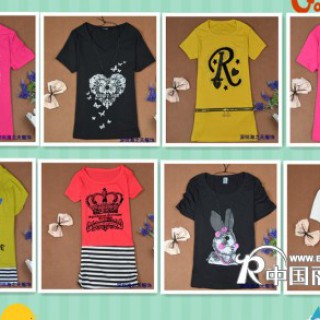 9元韩版时尚T恤批发13651454994