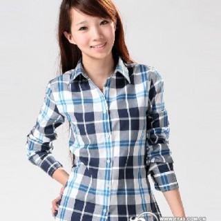上海时尚衬衫2013年最流行格子衬衫女式长袖喇叭袖衬衫批发便