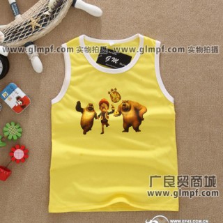 短裤批发背心批发印花童短裤批发童装小衫货源批发童装汗衫批发儿