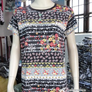 荷花池最便宜中老年花衫低价中老年圆领翻领T恤中老年服装批发