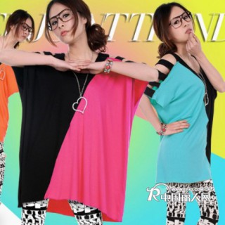 欧美大版时尚多色T恤批发