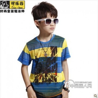 可乐谷童装夏季男童童装短袖纯棉T恤