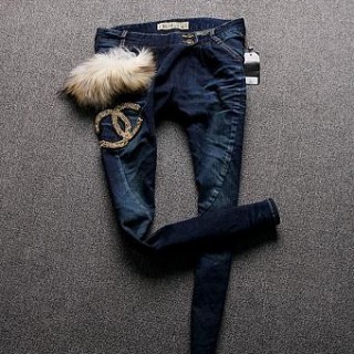 虎门欧日韩外贸女装绣花带毛时尚女裤