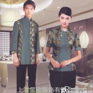 酒店职业装定做 上海订做西餐厅工作服 定制餐饮服务员工作服