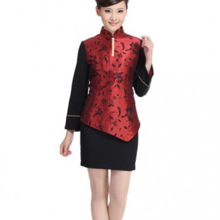 酒店服务员服装订制 酒店前台服装 酒店服装定做 zf