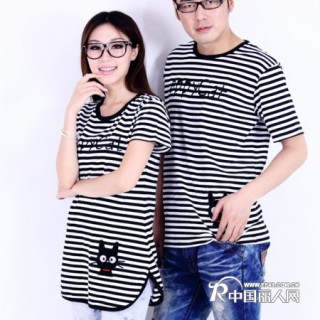 2014年最便宜情侣装批发摆地摊情侣装T恤批发新款