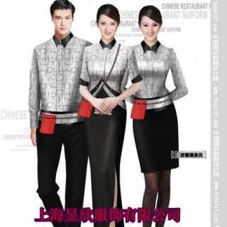上海酒店服务员服装订做 订制餐饮工作服 上海订做酒店服装zf