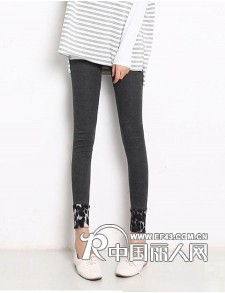 东莞夏季韩版精品针织衫外套百搭铅笔弹力裤情侣装批发