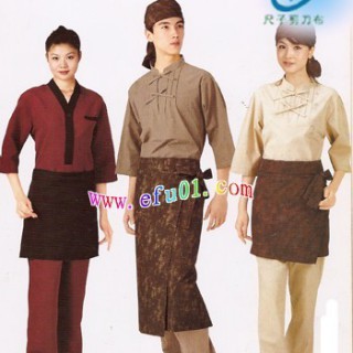 日式樱花铁板烧工作服 日式料理服 日式火锅烤肉工作服订做