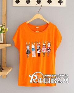 女装大版T恤批发女装蝙蝠衫批发纯棉女装蝙蝠袖T恤批发