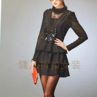 中高档一手女装货源 正品大码折扣女装低价清仓