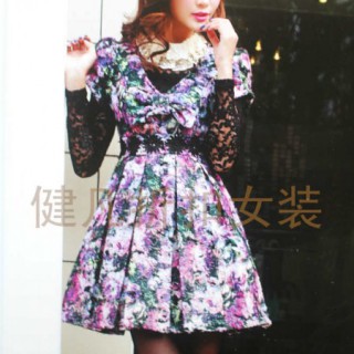 秋季靓丽女连衣裙 品牌千叶女装秋冬裙 名品正牌女装尾货混批