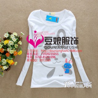 豆娘服饰有限公司男女装t恤批发秋冬装毛衣外套秋装长袖t恤女