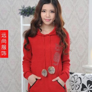 新款秋季透纱网打底衫欧美破洞拼色休闲针织衫批发