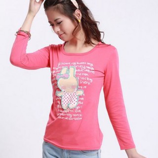 9元打底衫批发市场最新款的糖果色长袖t恤批发