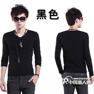 批发圆领V领男装秋装t恤批发韩版女装T恤批发