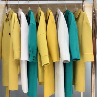 阿尔巴卡双面尼羊绒大衣19冬 品牌折扣女装直播货源 尾货走份