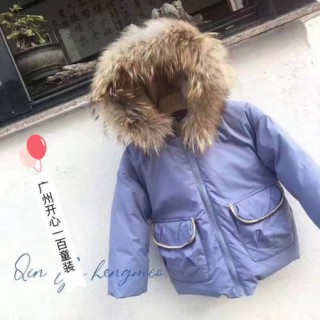 广州品牌童装19年新款羽绒服90白鸭绒羽绒服走份批发