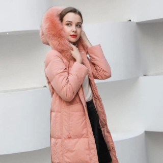 广州华景国际品牌折扣女装艾零度中长款羽绒服折扣批发