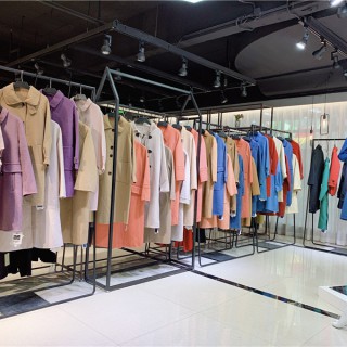 广州华景国际品牌折扣女装双面呢羊绒大衣尾货中长款折扣货源