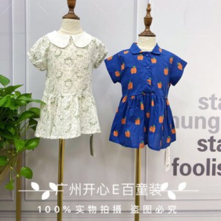 专柜同步货品品质飞天小丫夏装  品牌童装折扣货源走份
