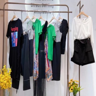 一线品牌女装折扣真丝连衣裙专柜正品牌尾货女装淘宝直播货源清仓