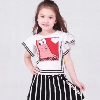 专柜同步海绵宝宝夏  品牌童装折扣货源走份