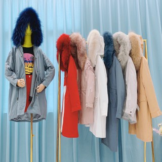 折扣专柜正品大毛领派克服新款夏装休闲时尚尾货厂家直销一手货源