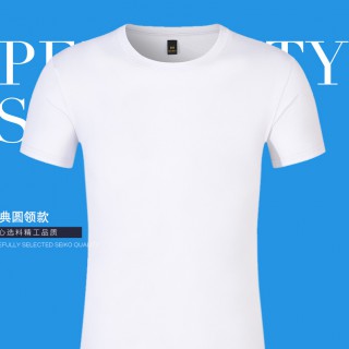 乐肤棉圆领短袖T恤，郑州T恤衫定制图案，河南T恤批发定制厂家
