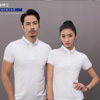 单条领短袖POLO衫河南POLO衫定制厂家翻领T恤衫定做