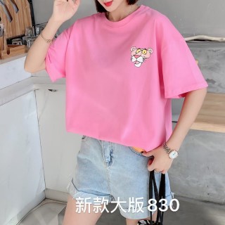 夏季新款T恤女士短袖服装便宜批发 大版T恤 尾货批发