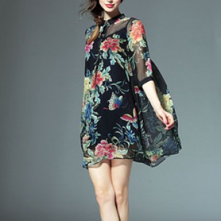 only queen 21夏高端醋酸连衣裙真丝大版女装批发