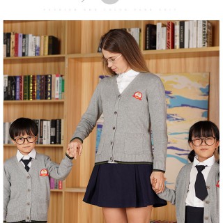 小学生校服春秋装毛衣开衫儿童学院风班服