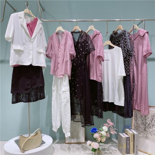 品牌折扣女装货源马克华菲22夏装直播淘大牌女装库存尾货