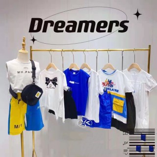 越也安墨童装品牌折扣批发 中大童潮牌直播实体厂家一手货源