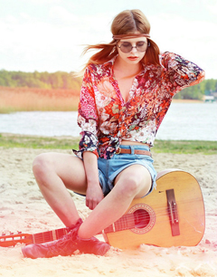 民族风印花衬衫 “骚”到底的至IN时尚