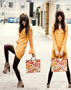 裙子的搭配-连衣裙+罗马高跟鞋