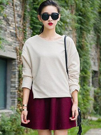 搭配二:超短裙搭配长袖