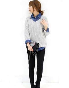 黑色衣服搭配：黑色小脚裤装