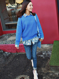 休闲衬衫款式-波点衬衫