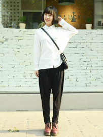 休闲衬衫款式-白衬衫