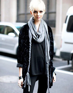 长围巾的必学围法 时尚达人围法